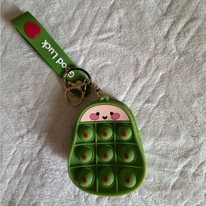 Green Avocado Pop It coins Keychain